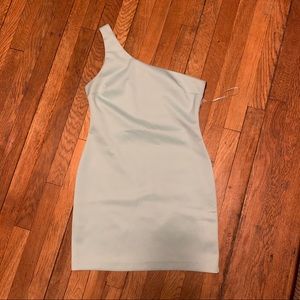 Topshop Baby Blue One Shoulder Bodycon Dress